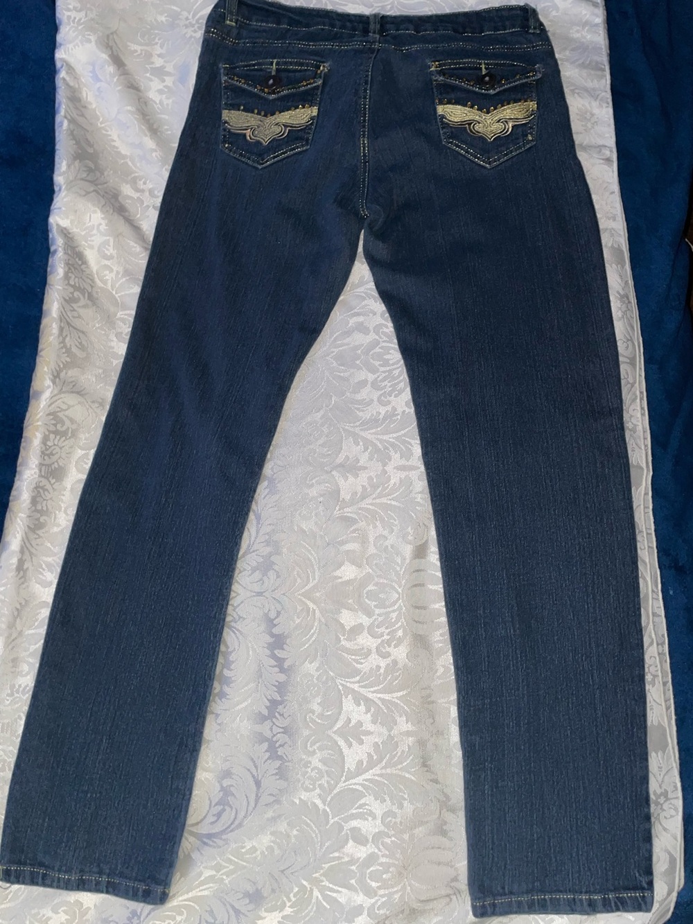 Classic Dark Blue Women's Straight-Leg Jeans